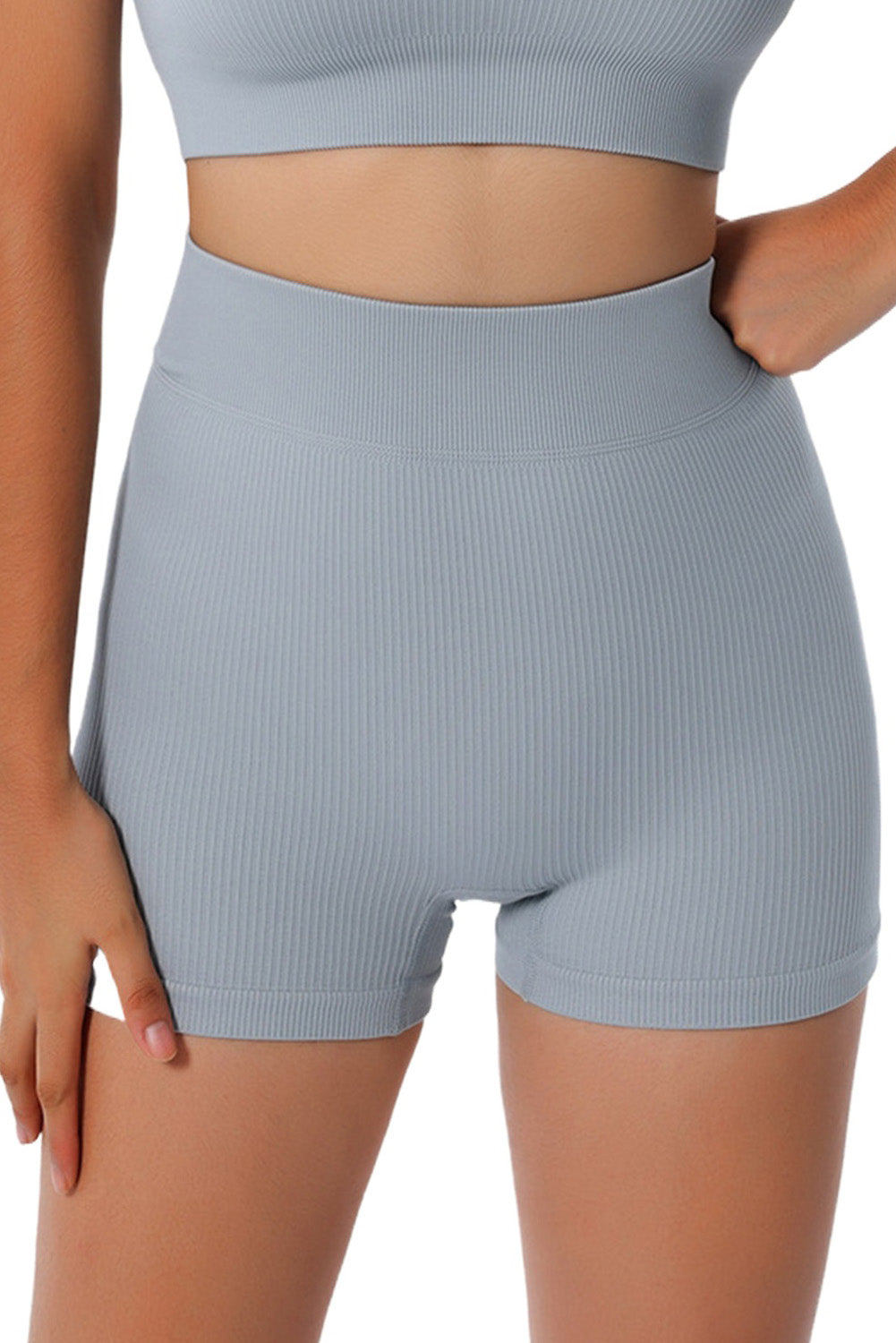 Sky Blue Amicg Hip Fitness Yoga Shorts