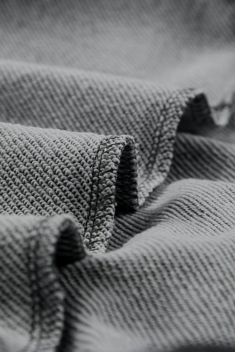 Gray Half Zip Pocketed Thumbhole Sleeve Hoodie