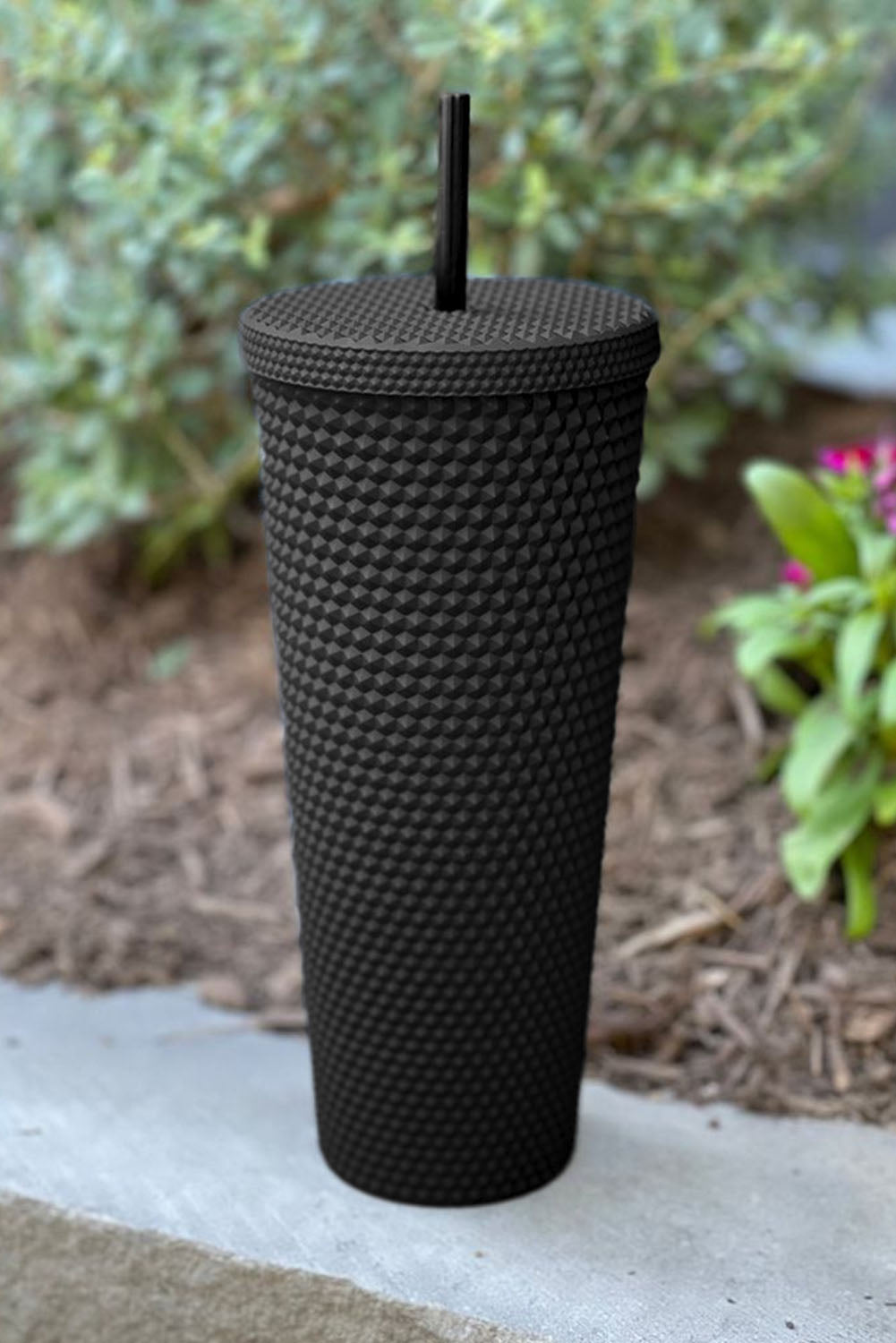 Pink Reusable Matte Plastic Tumbler Cup