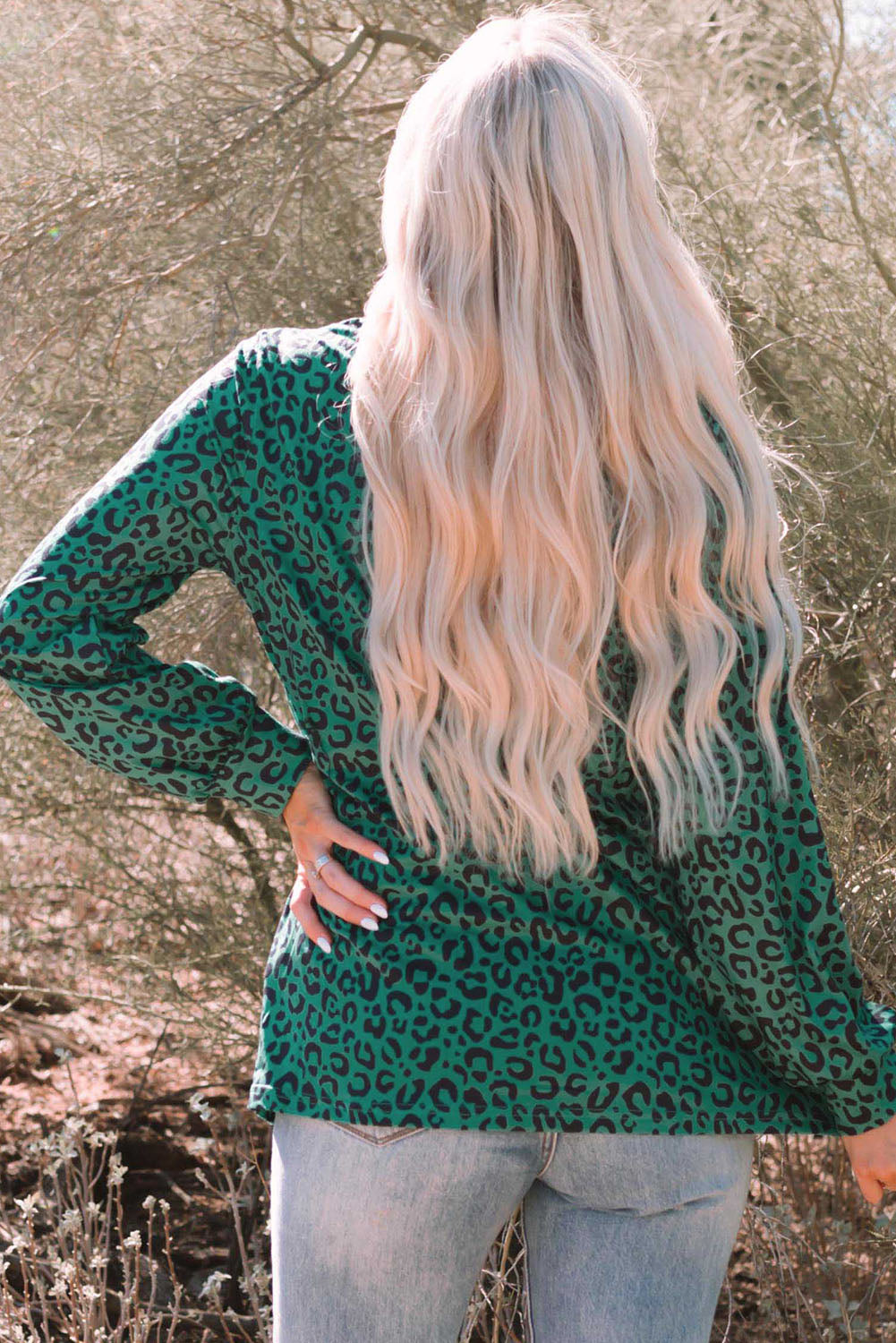 Leopard Long Sleeve Flowy Top