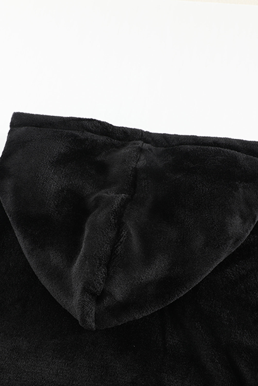 Black Leopard Color Block Pocket Fleece Quarter Zip Hoodie