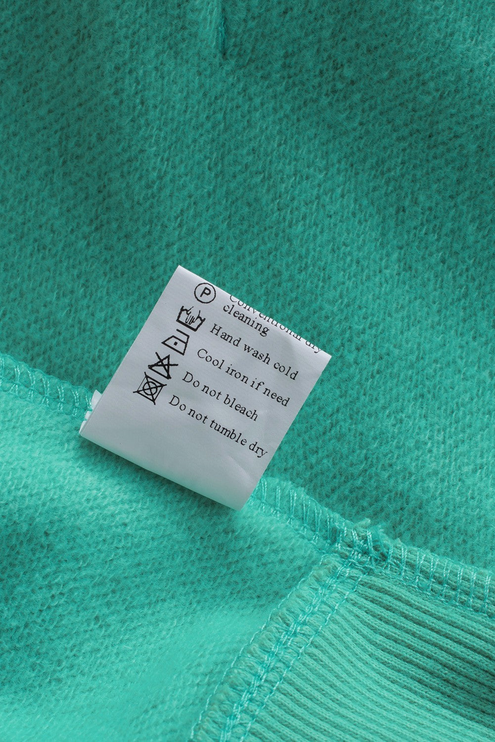 Turquoise Batwing Sleeve Pocketed Henley Hoodie