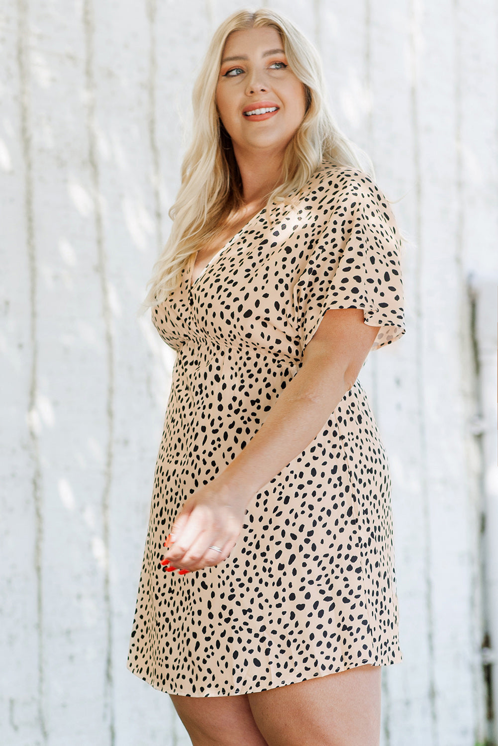 Pink Leopard Print Round Neck Tank Top