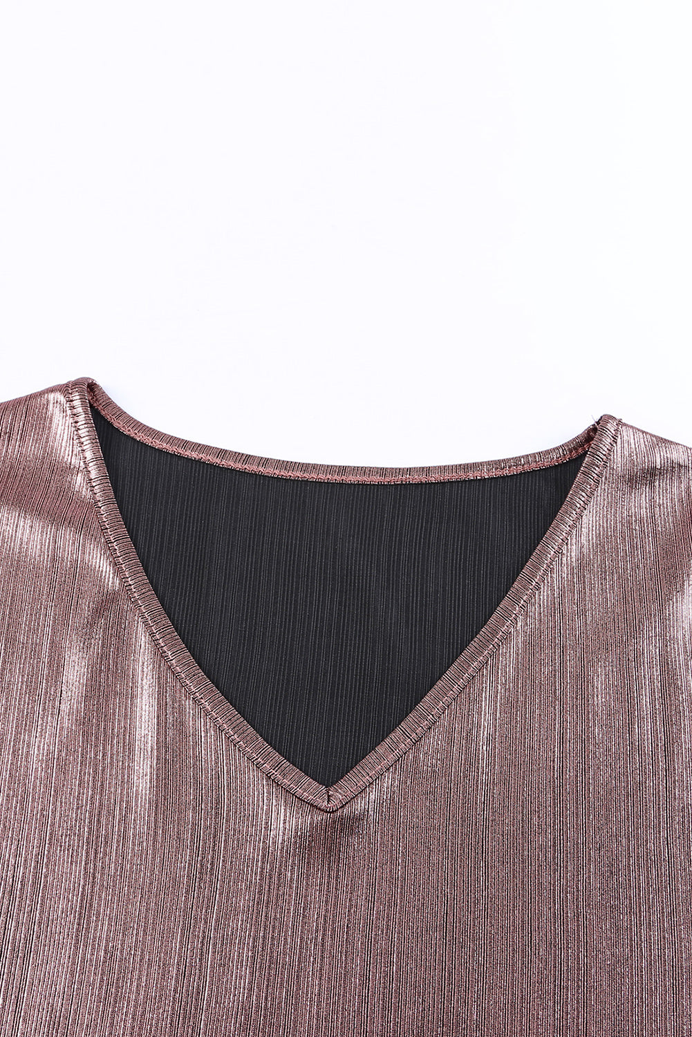 Pink Copper Textured Oversize Foil T-Shirt