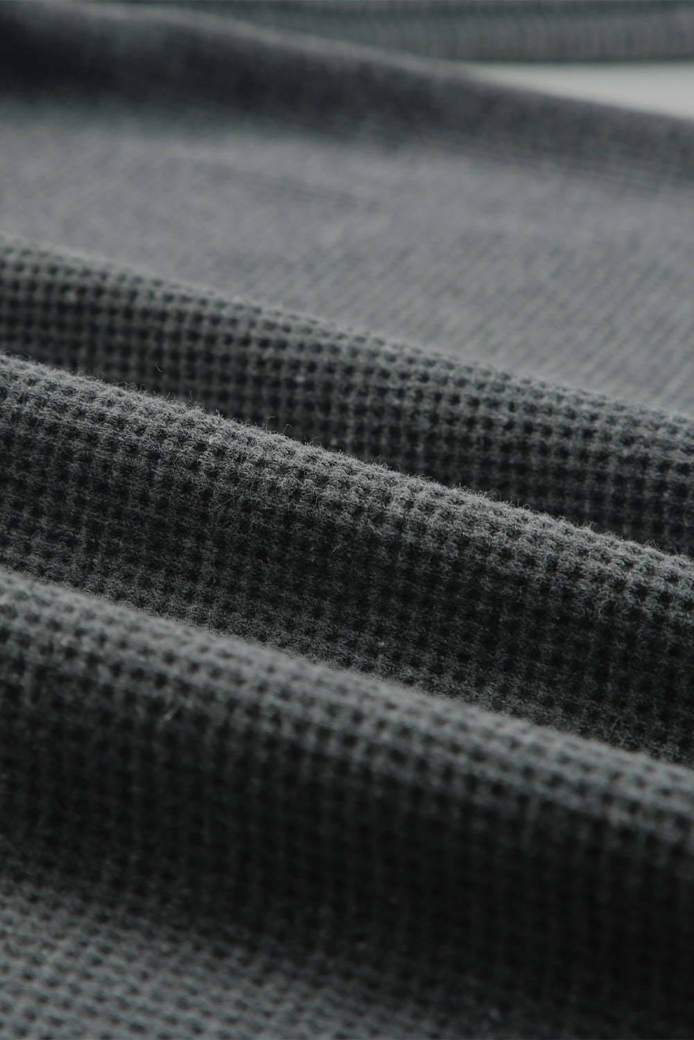 Gray Vintage Wash Waffle Knit Shacket