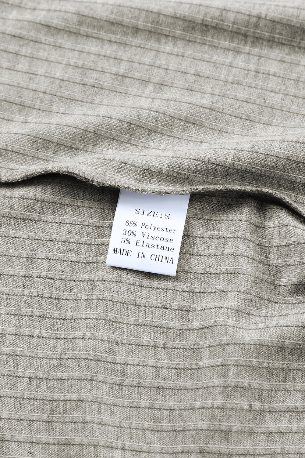 Gray Ribbed Drop Shoulder Pullover and Pants Lounge Set