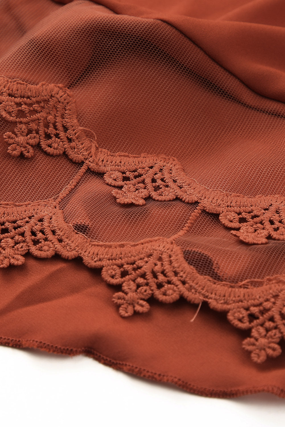 Black Lace Detail Buttons Back Sleeveless Top