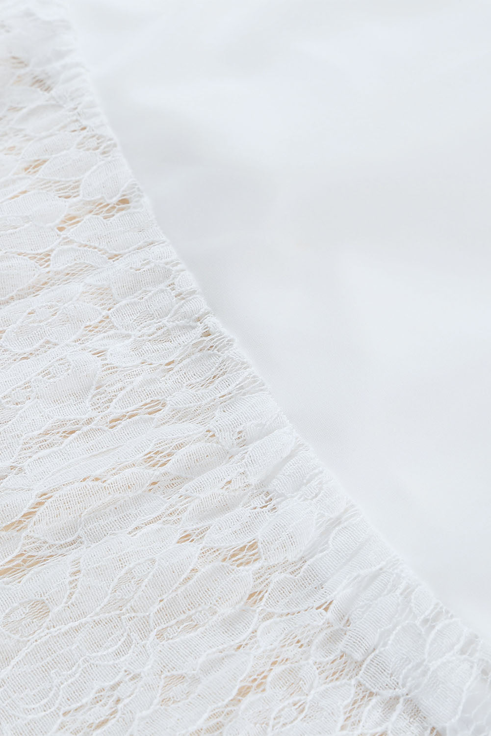 White Lace Crochet Patchwork Sleeveless Long Dress