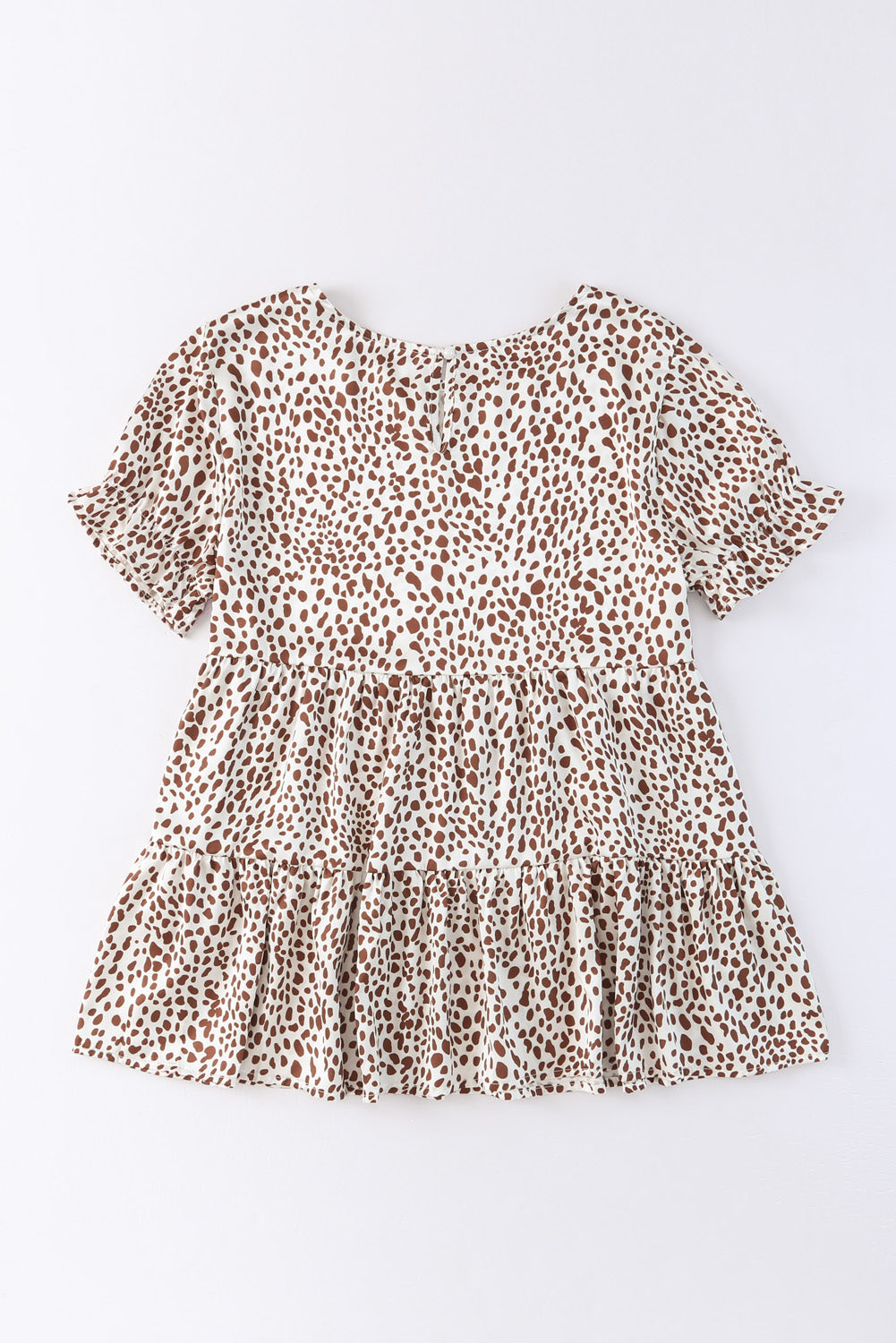 Leopard Tiered Leopard Short Sleeve Top