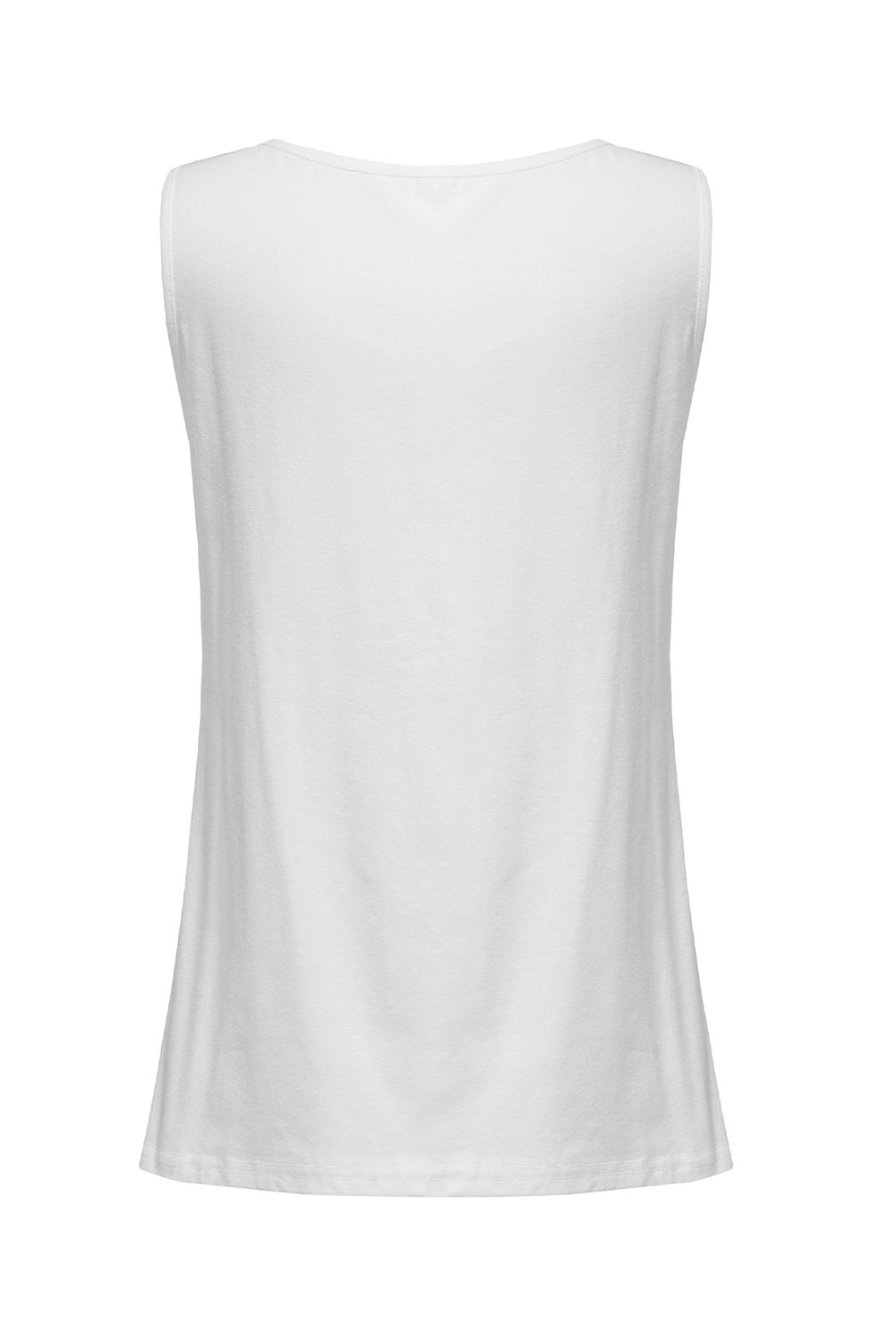 Gray Solid Slim-fit V Neck Tank Top