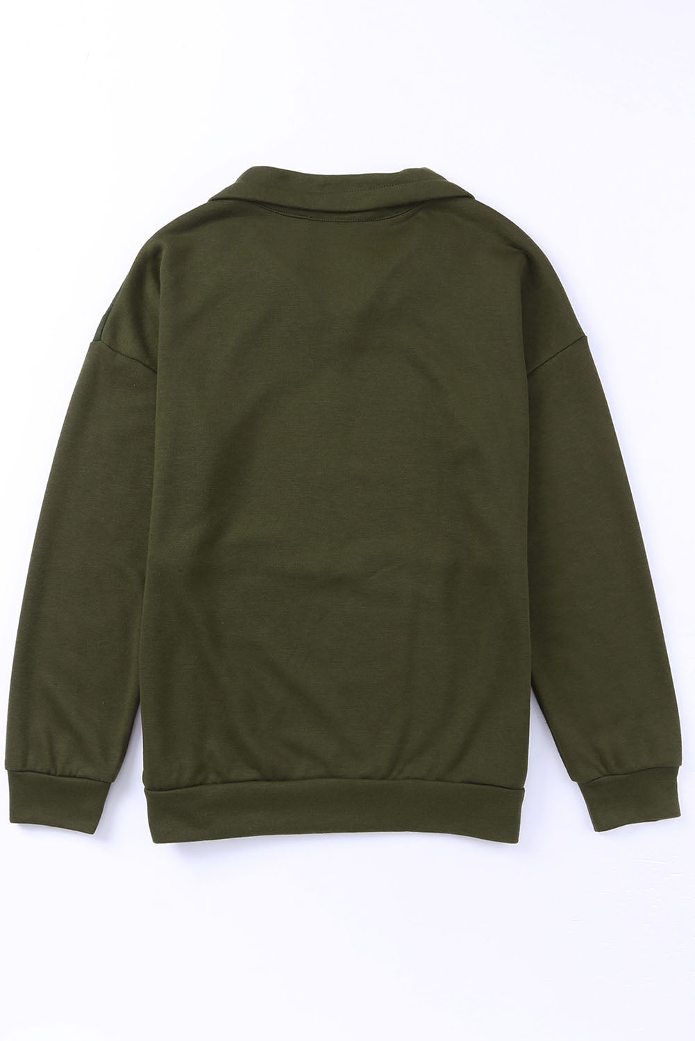 Quilted Patch Half Zipper Sweatshirt