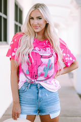 Rose EASTER VIBES Skull Graphic Print Oversized T Shirt