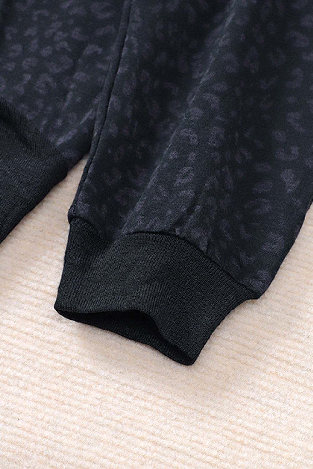 Black Leopard Parchwork Open Front Cardigan