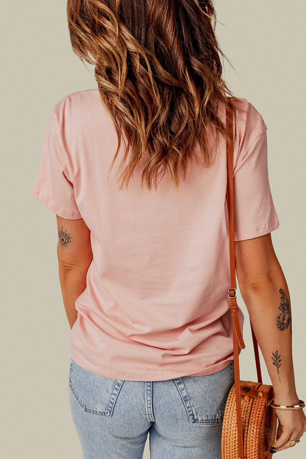 White Plain Crew Neck Short Sleeve Tee