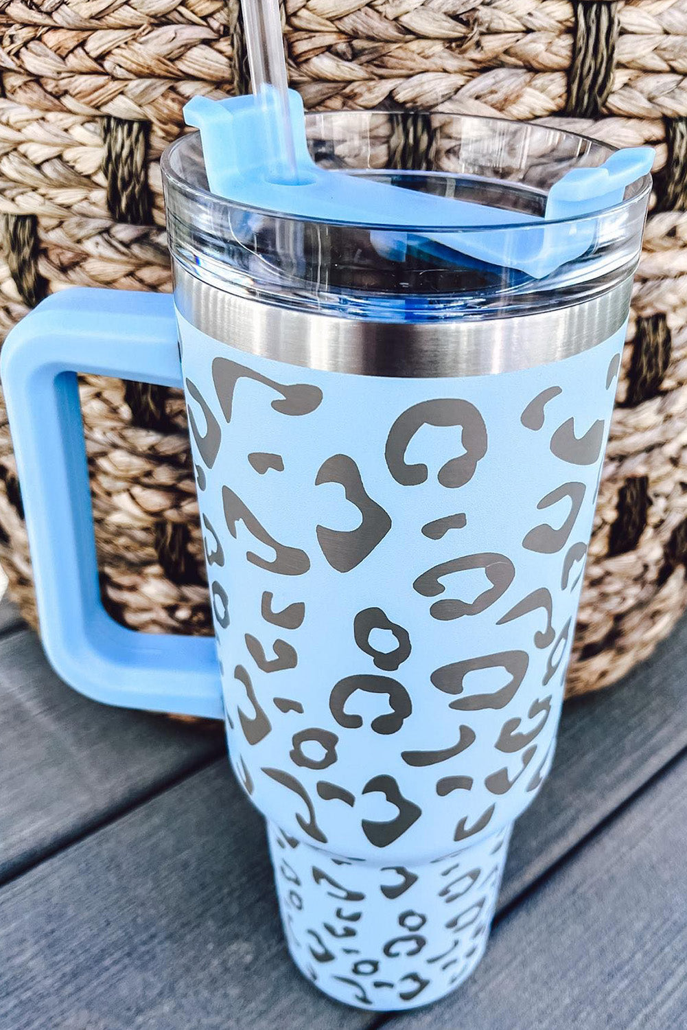 Rose Leopard Spotted 304 Stainless Double Insulated Cup 40oz