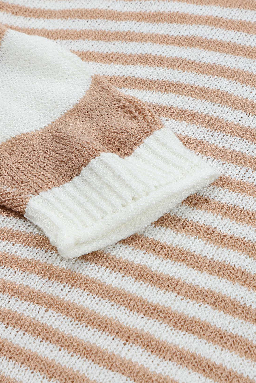Stripe Puff Sleeve Mixed Stripes Sweater