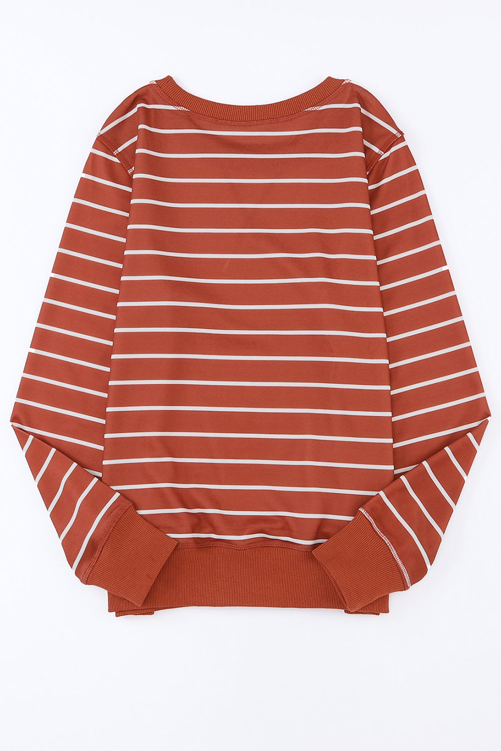 Stripe Printed Plus SIze Long Sleeve Top