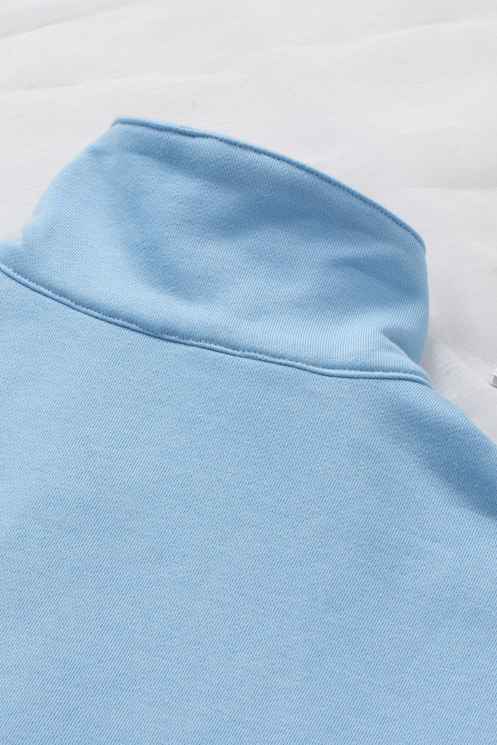 Dark Gray Solid Color Zip Collar Sweatshirt with Pockets