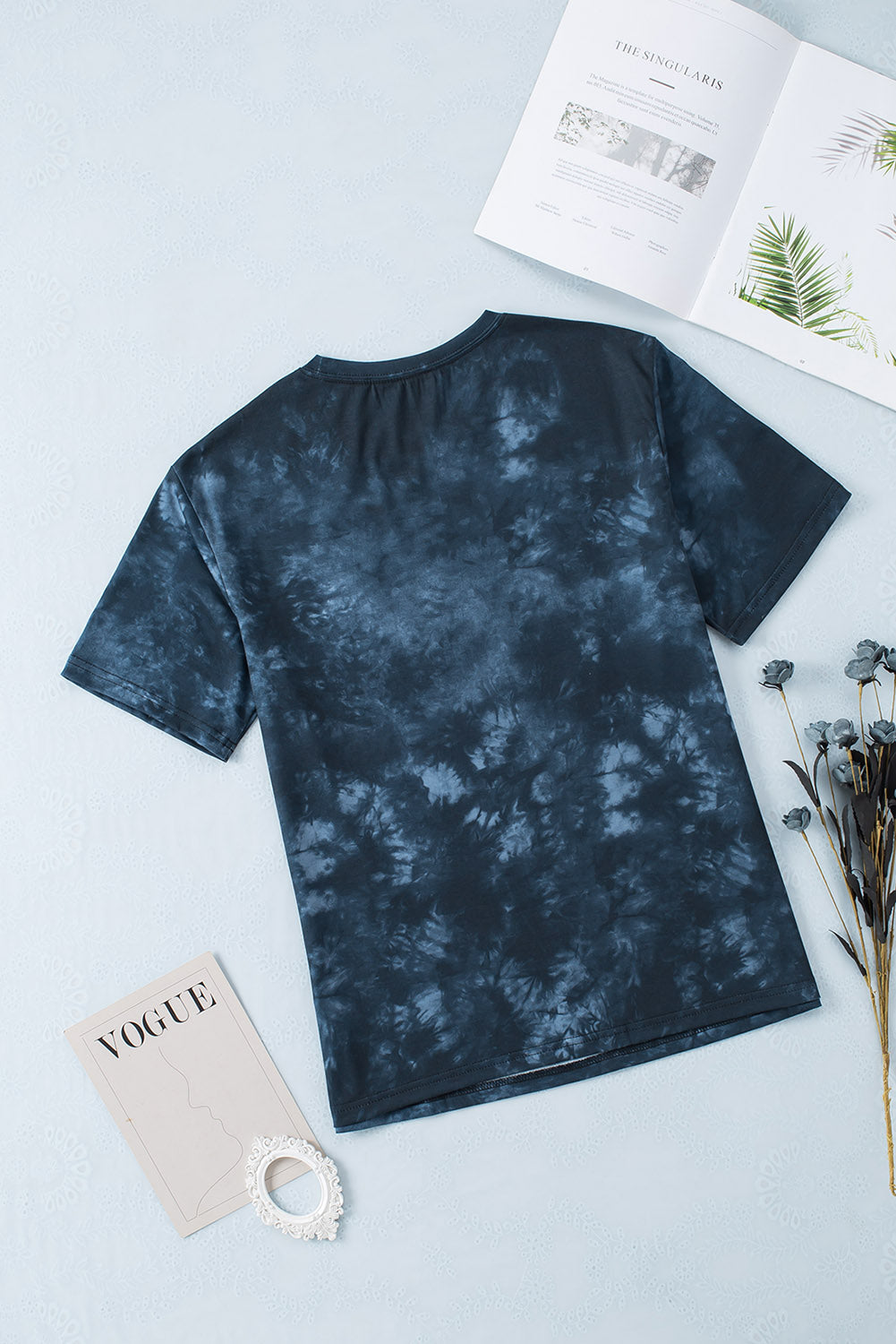 Blue Vintage Tie Dye MAMA Printed Tee