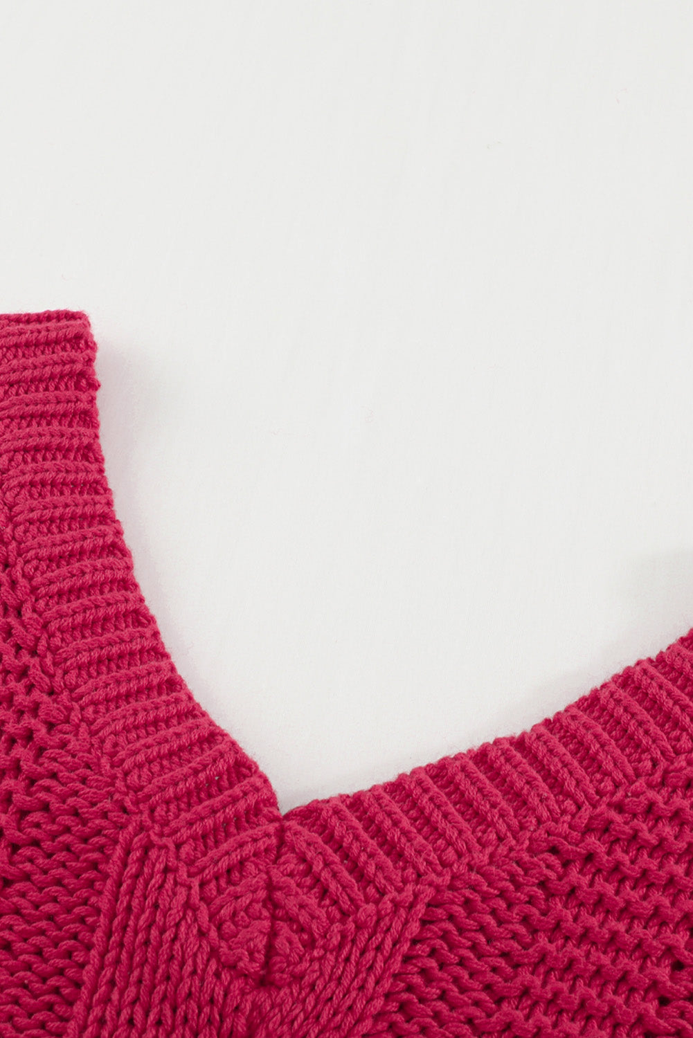 Green Bubblegum V-Neck Braided Knit Sweater