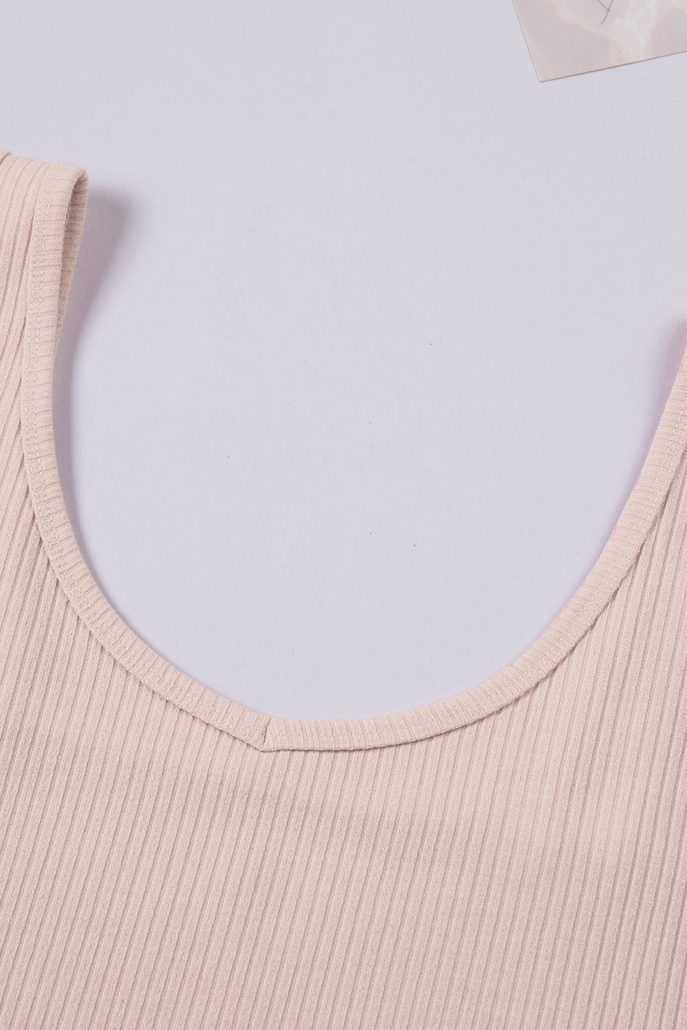 Pink Seamless Ribbed V Neck Sleeveless Crop Top