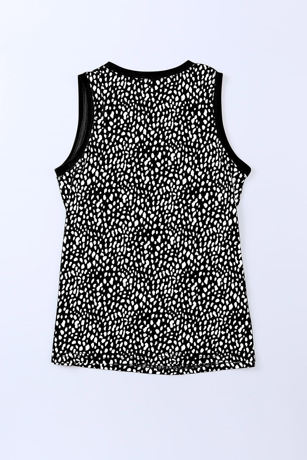 Pink Leopard Print Round Neck Tank Top