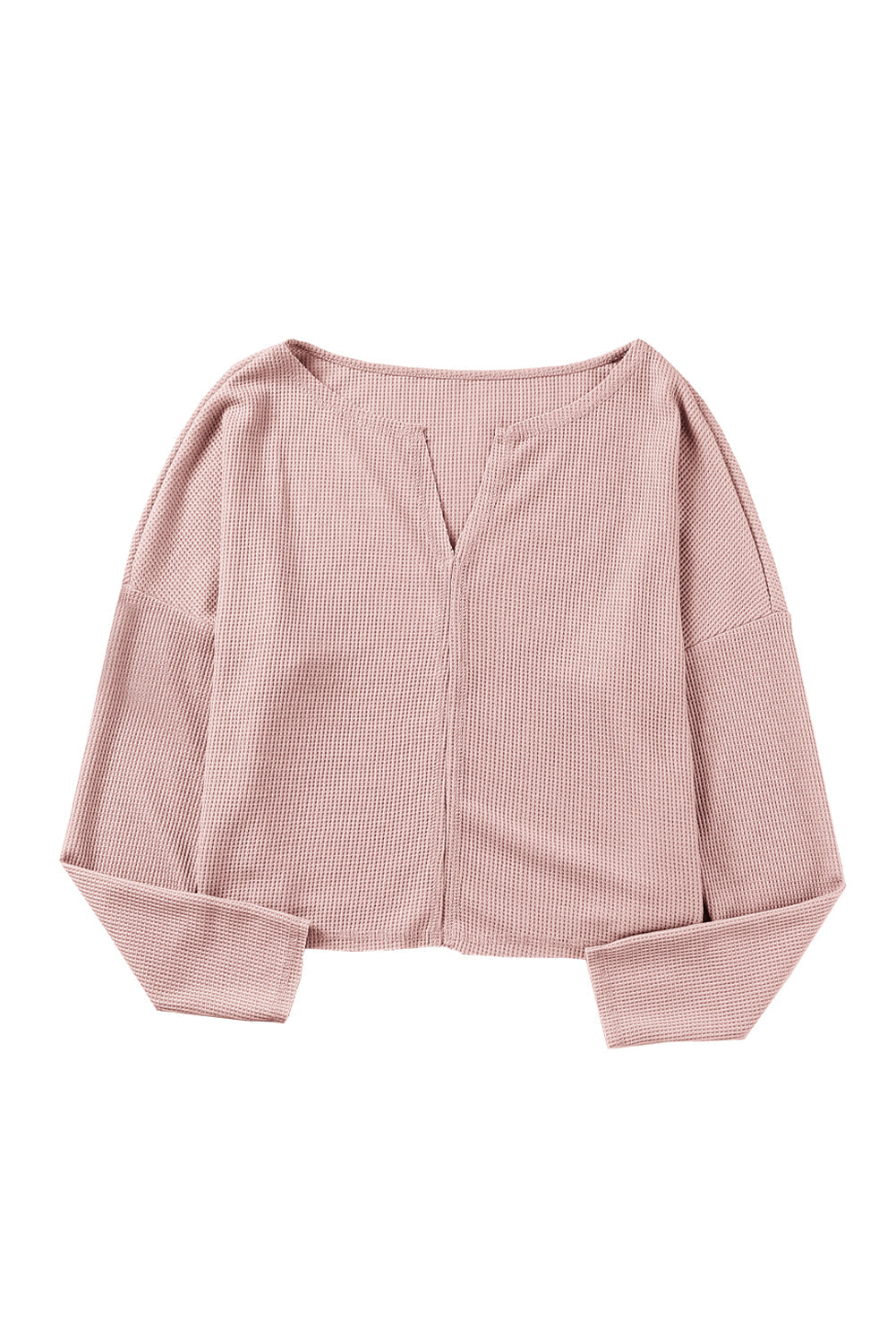 Pink Notch Collar Lightweight Knit Crop Top