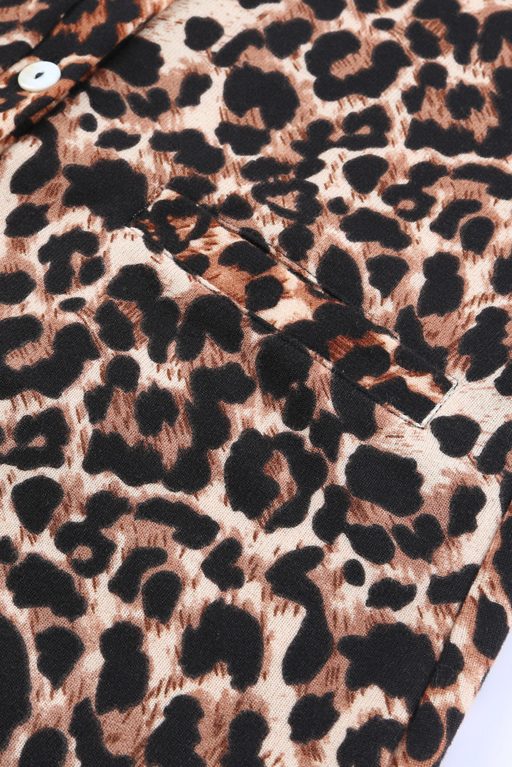 Leopard Long Sleeve Buttoned Front Cardigan