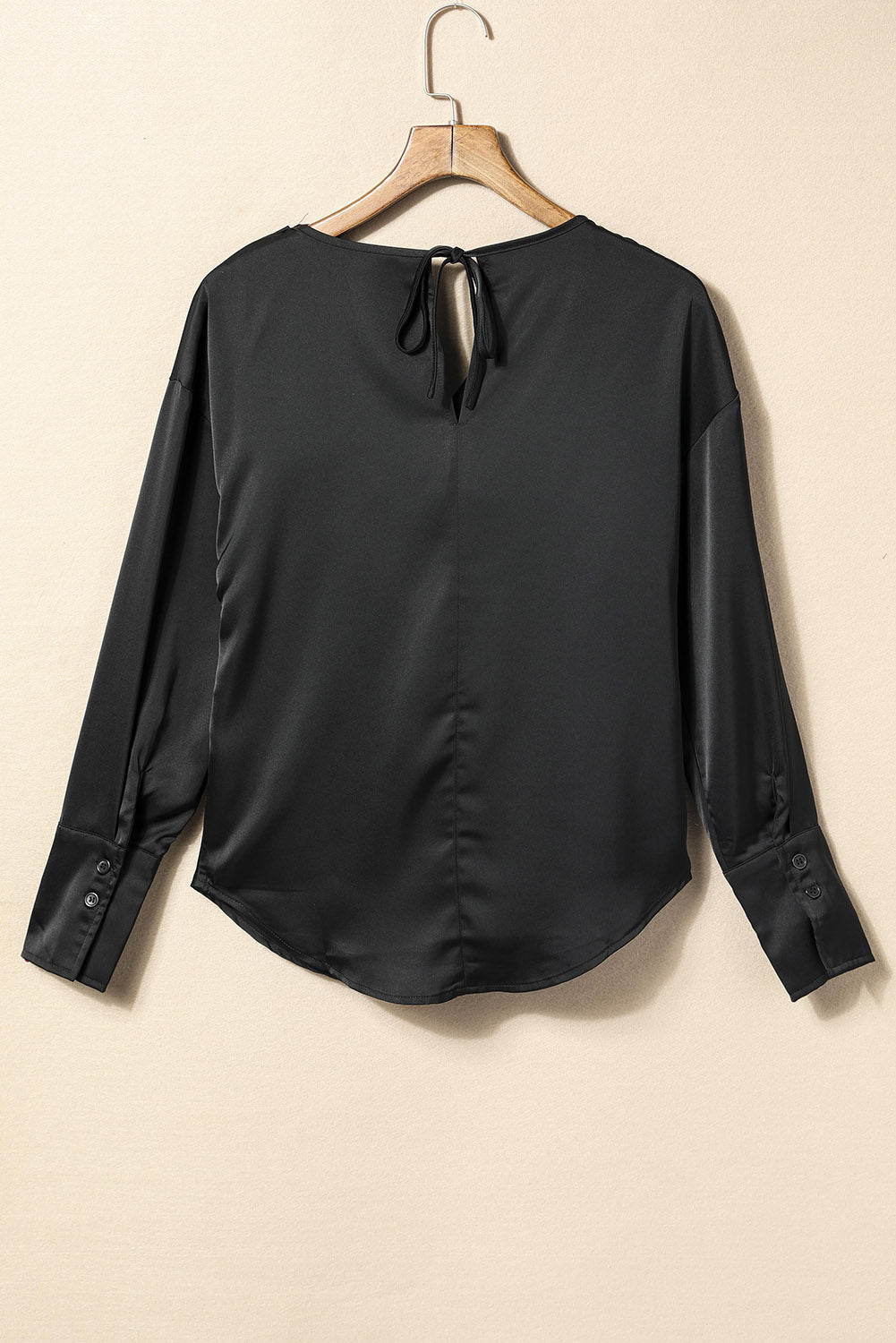 Green Cowl Neck Long Sleeve Elegant Blouse