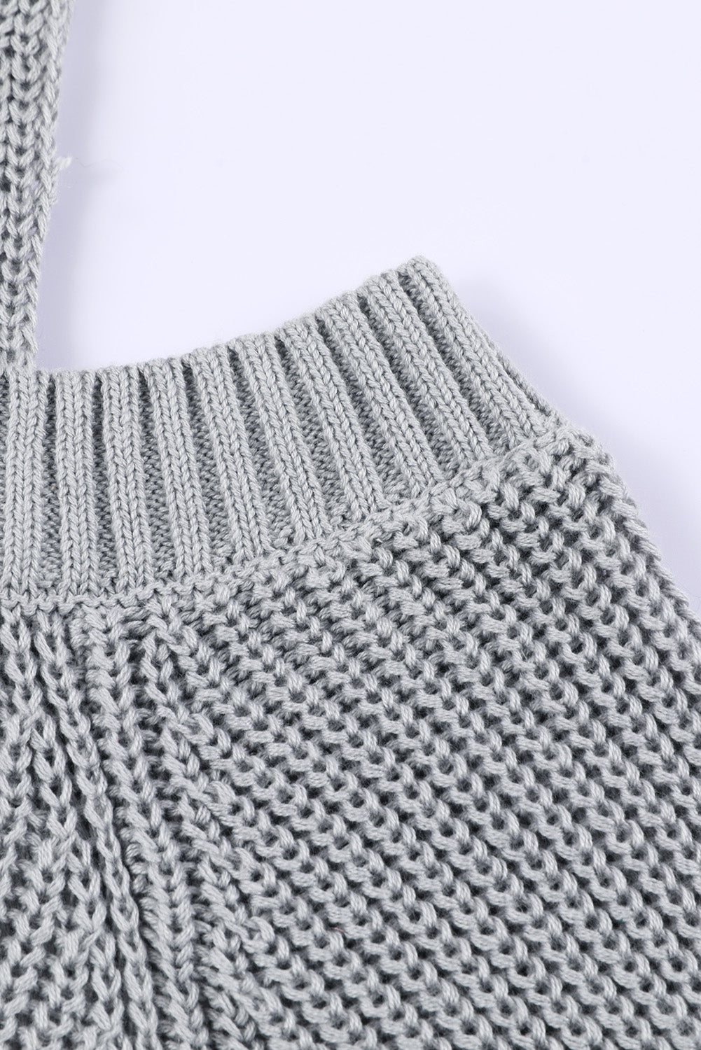White Dew Shoulder Knitted Sweater