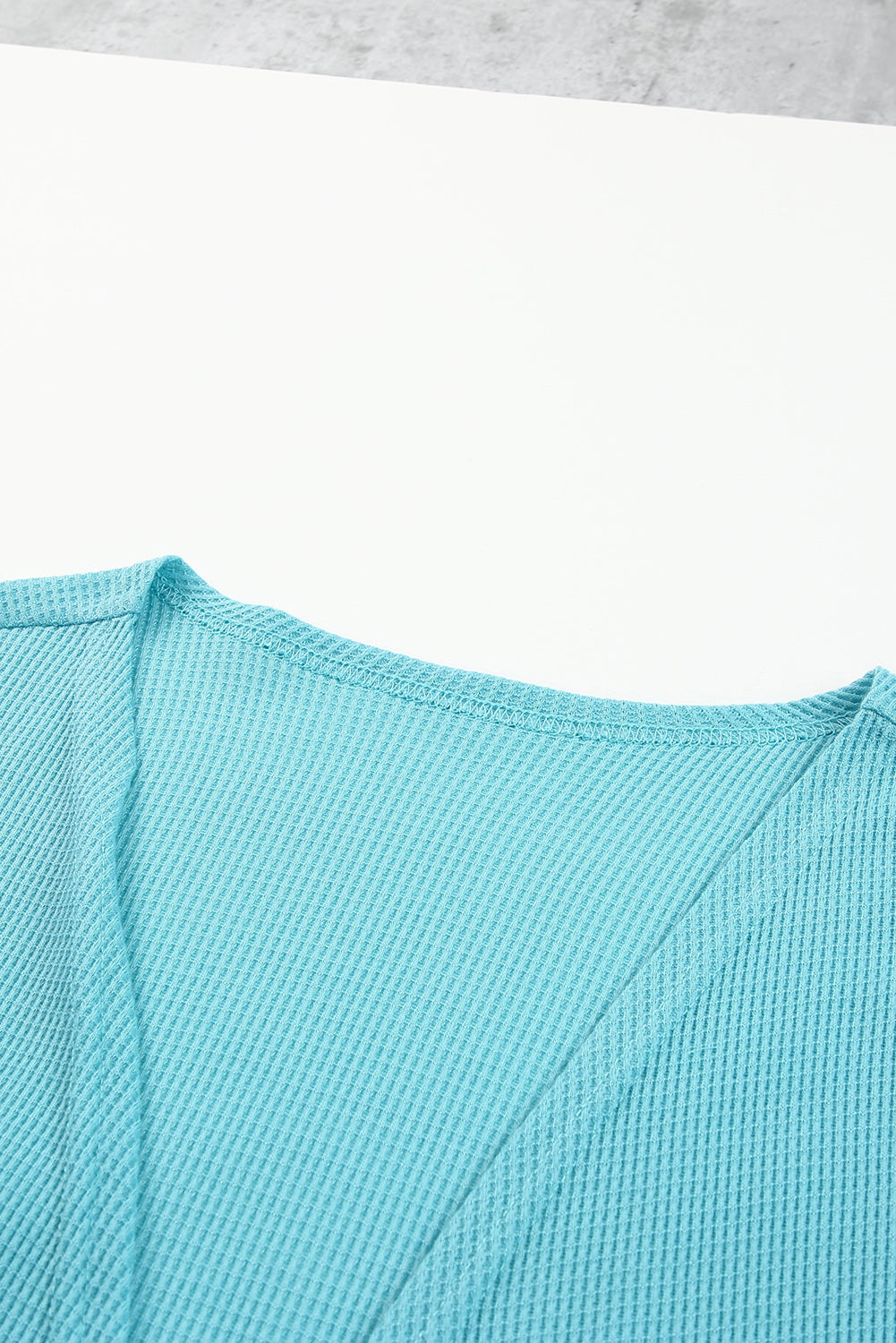 Sky Blue Loose Fit Stripe Colorblock Cardigan