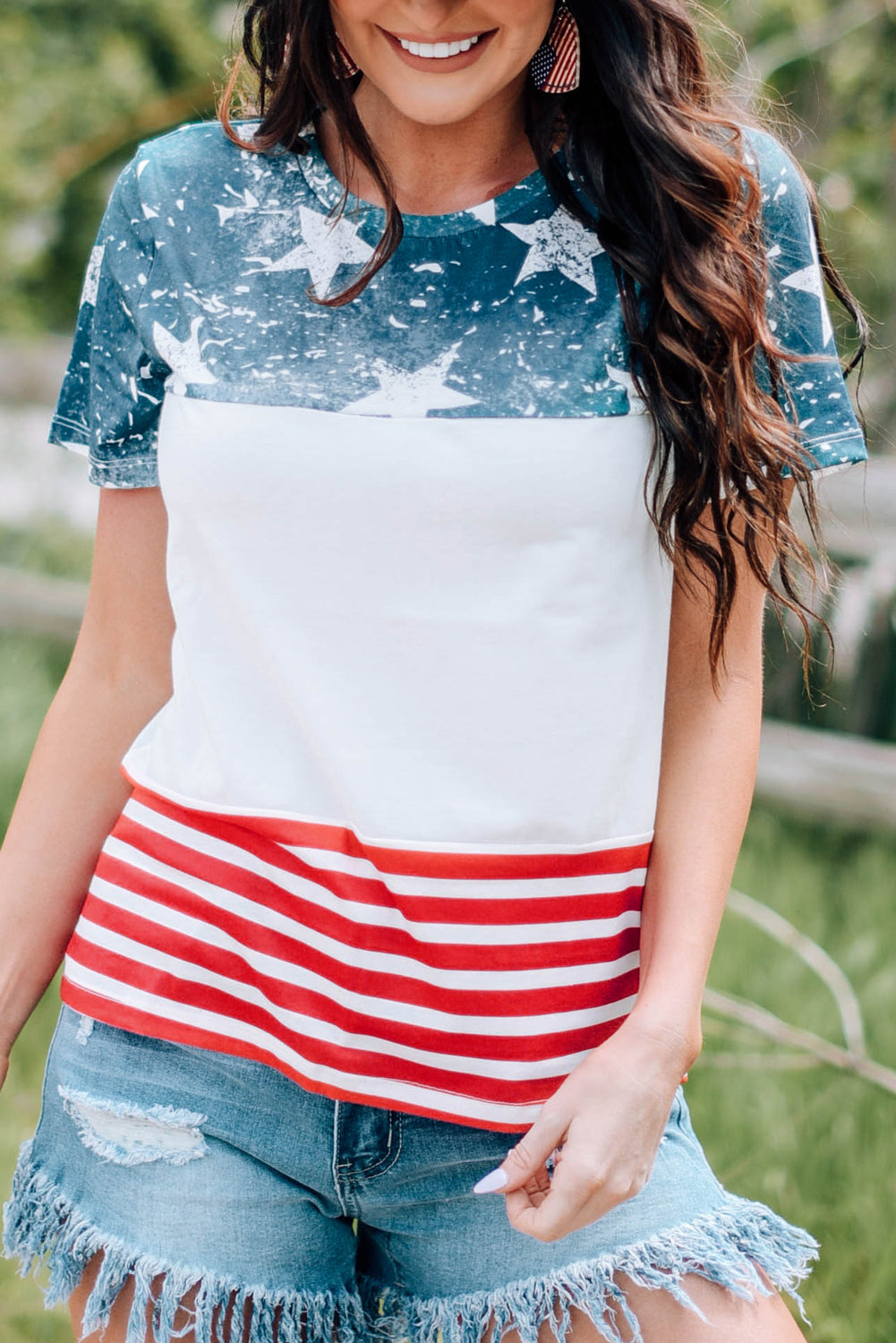 The US Stars and Stripes Inspired Top