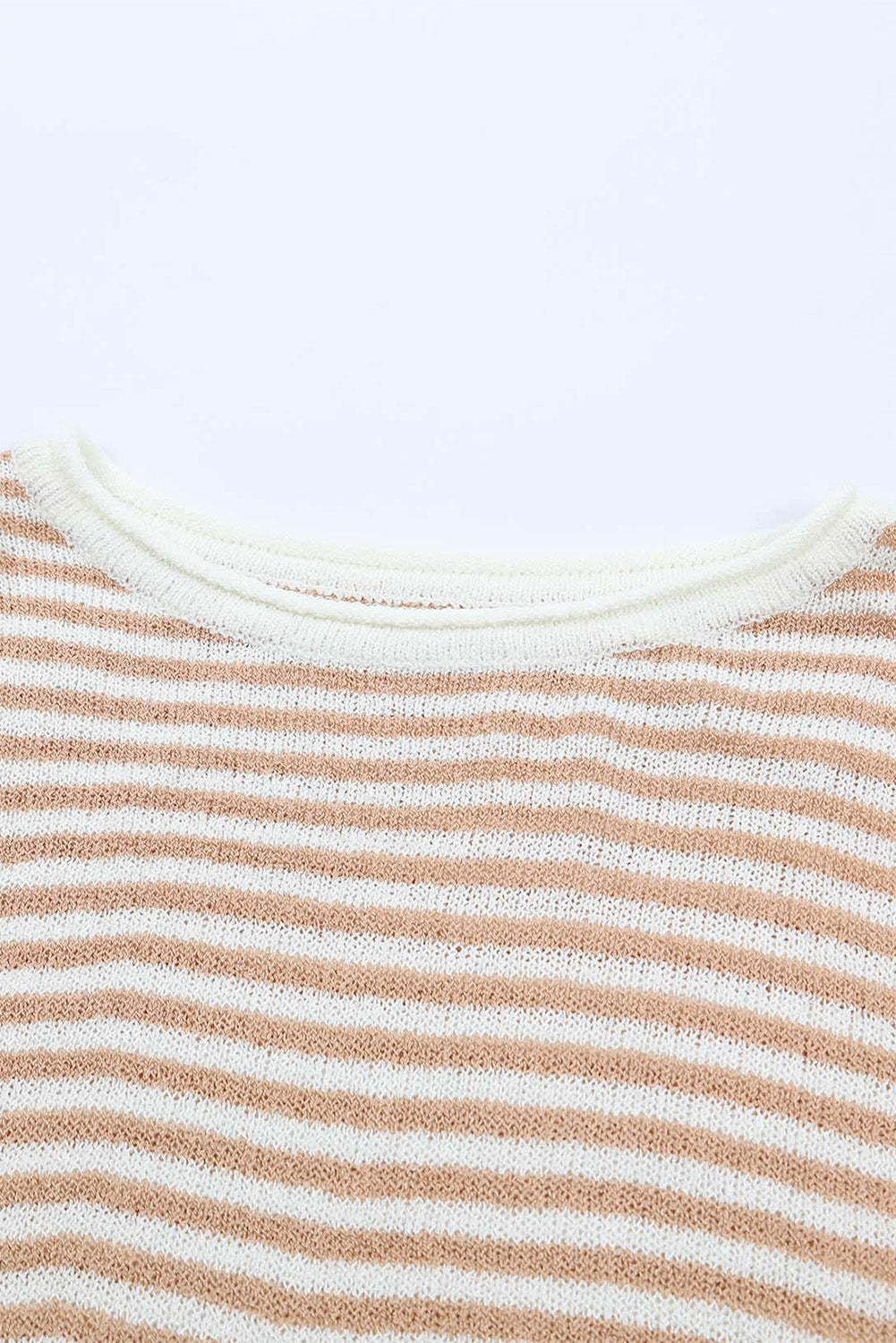 Stripe Puff Sleeve Mixed Stripes Sweater