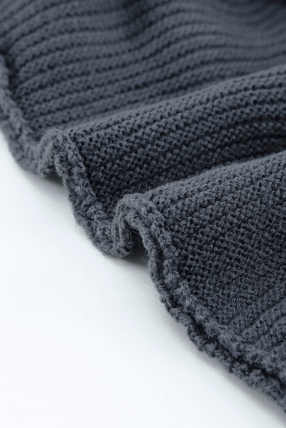 Brown Zip Knitted High Neck Sweater