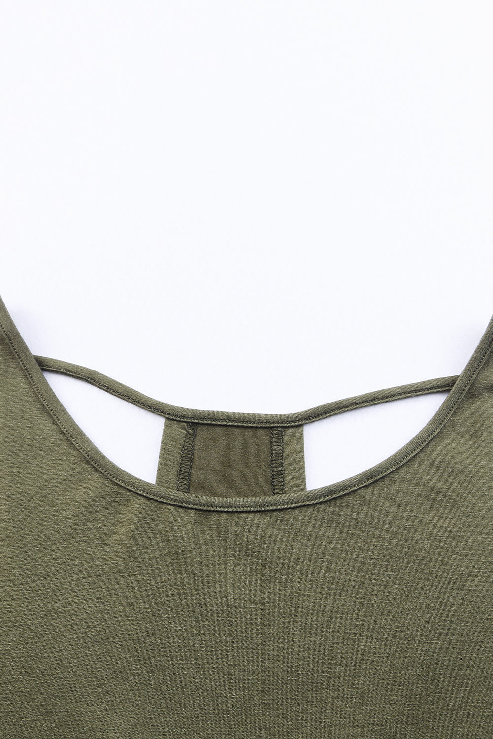 Green Plus Size Hollow-out Back Slouchy Tee