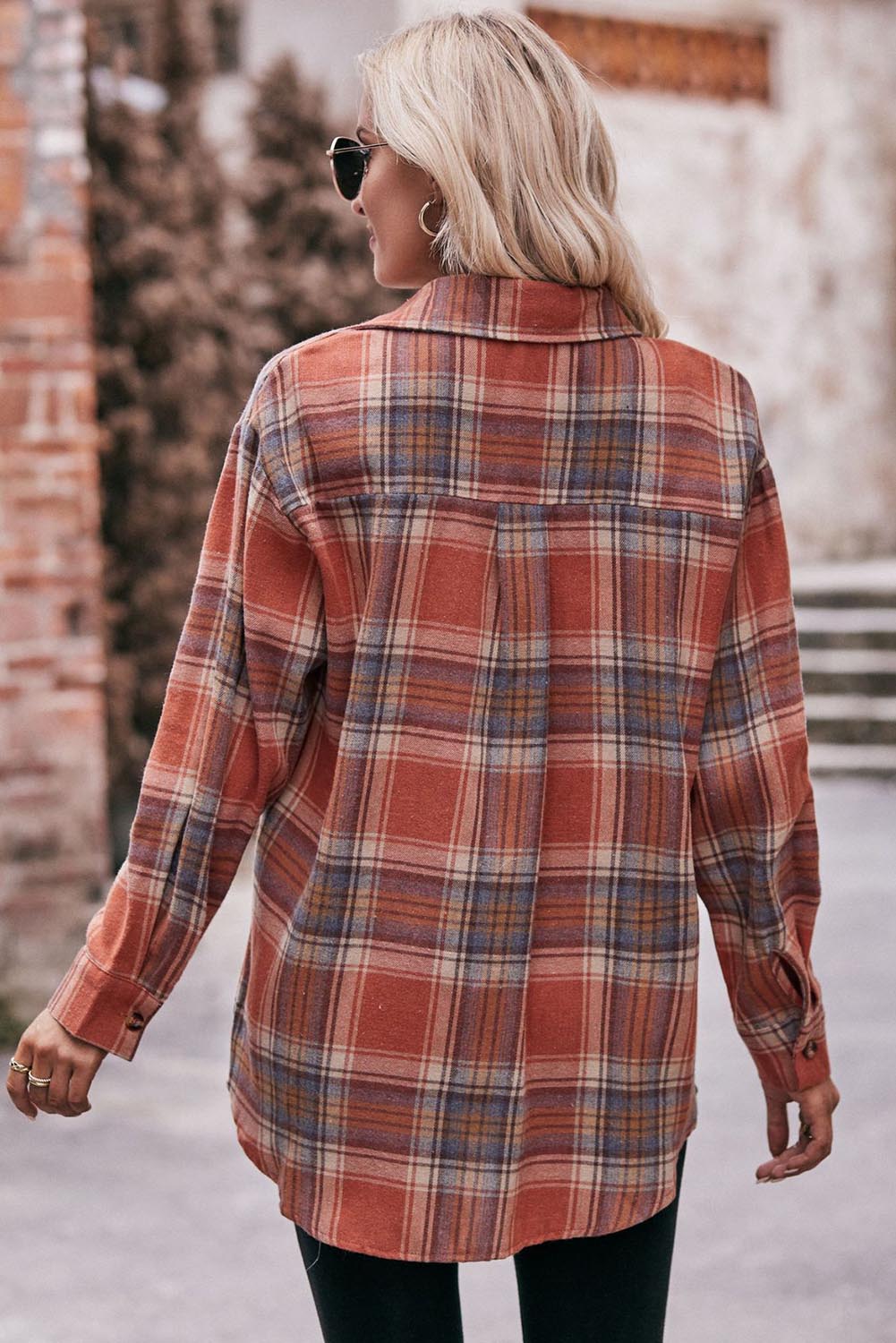 Multicolour Plaid Print Flap Pocket Shirt