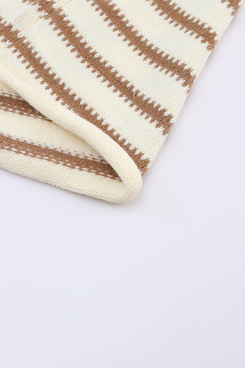 Yellow Striped Drop Shoulder Oversized Sweater