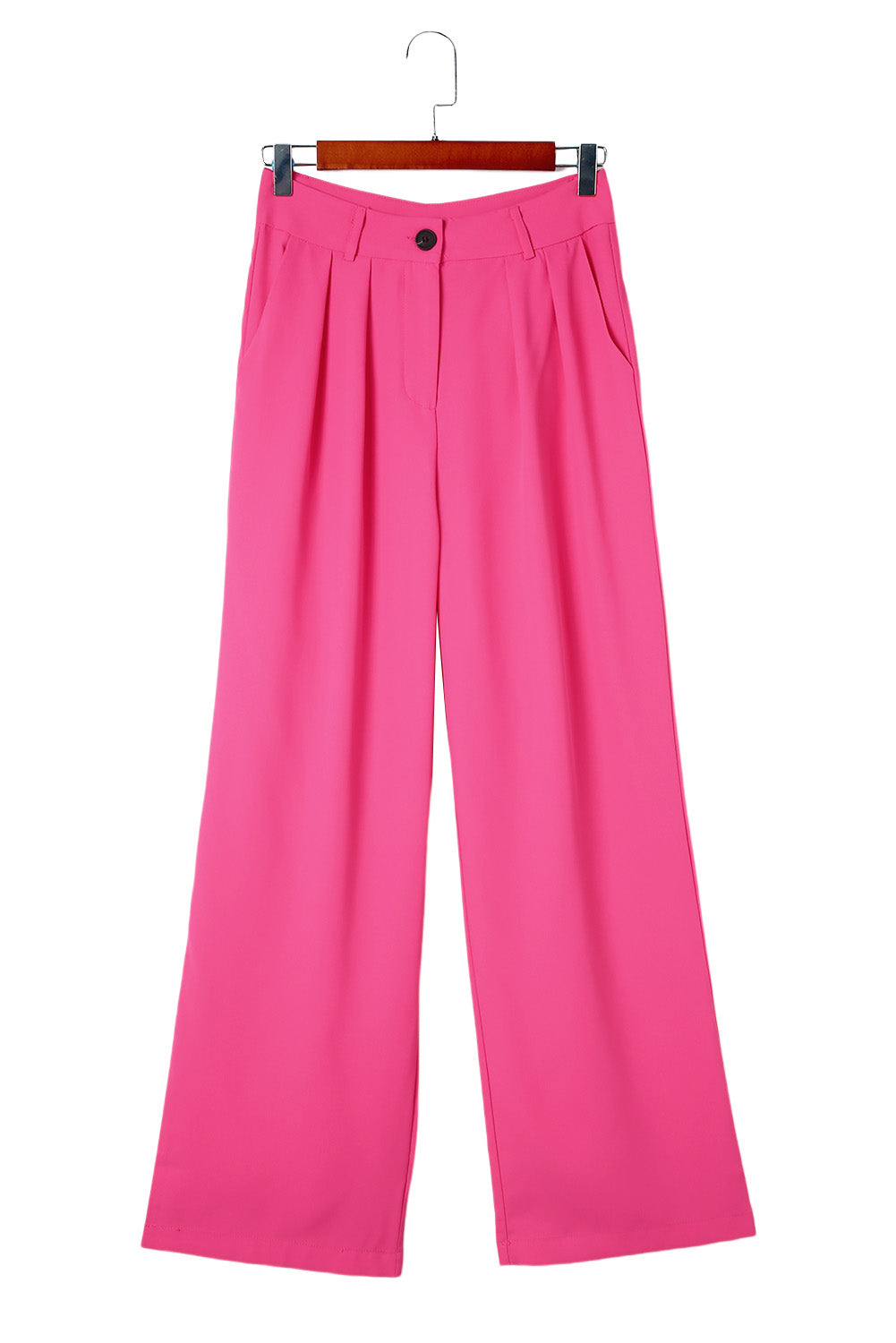 Rose Pleated High Waist Wide Leg Casual Pants