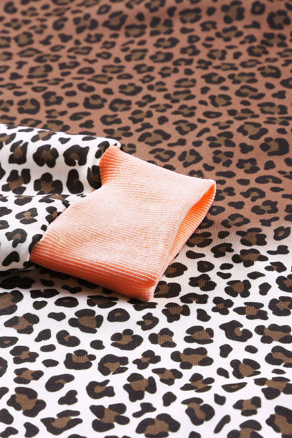 Leopard Half Zip Hooded Sweatshirt