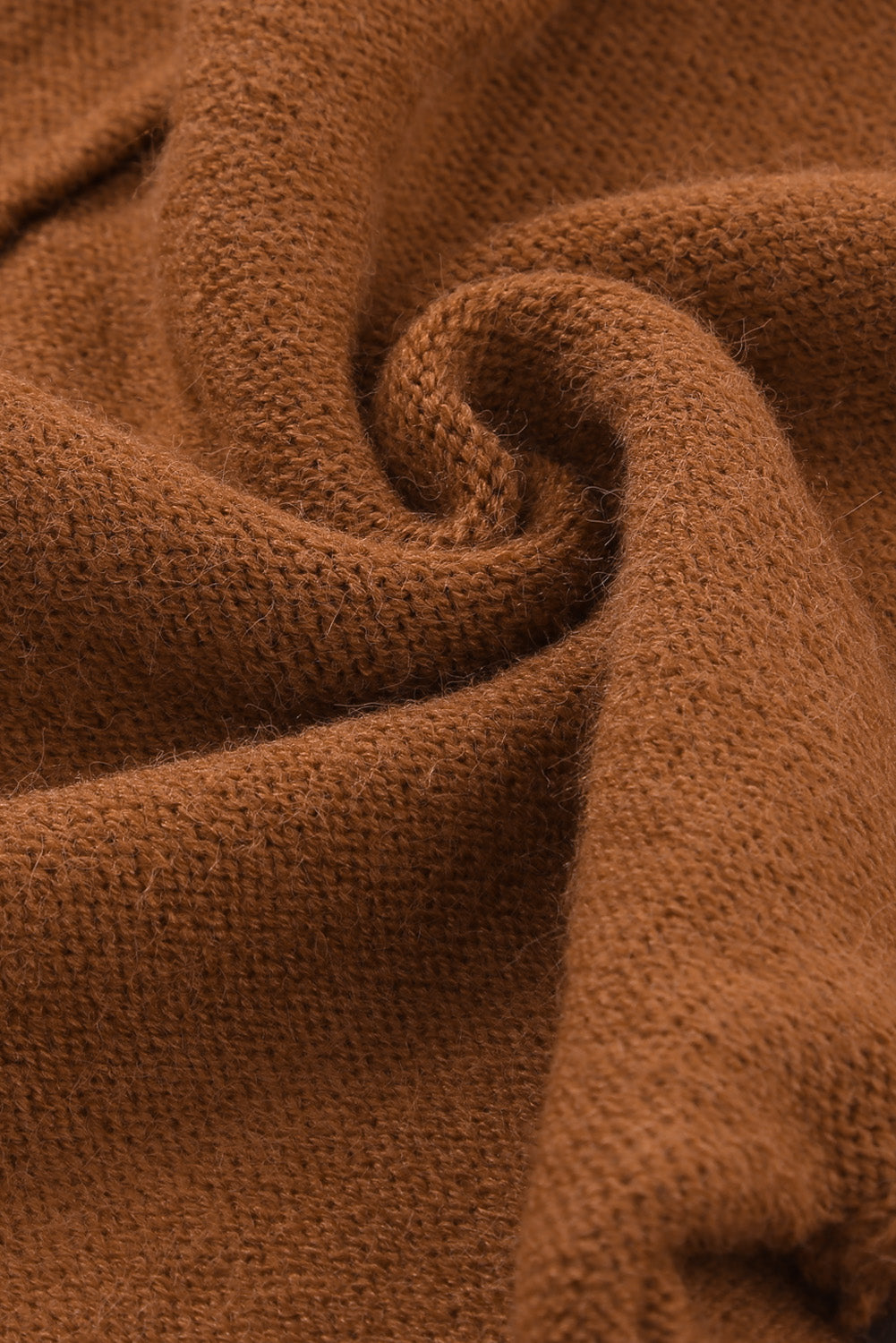 Reverse Seam Trim Puff Sleeve Plunging Cardigan
