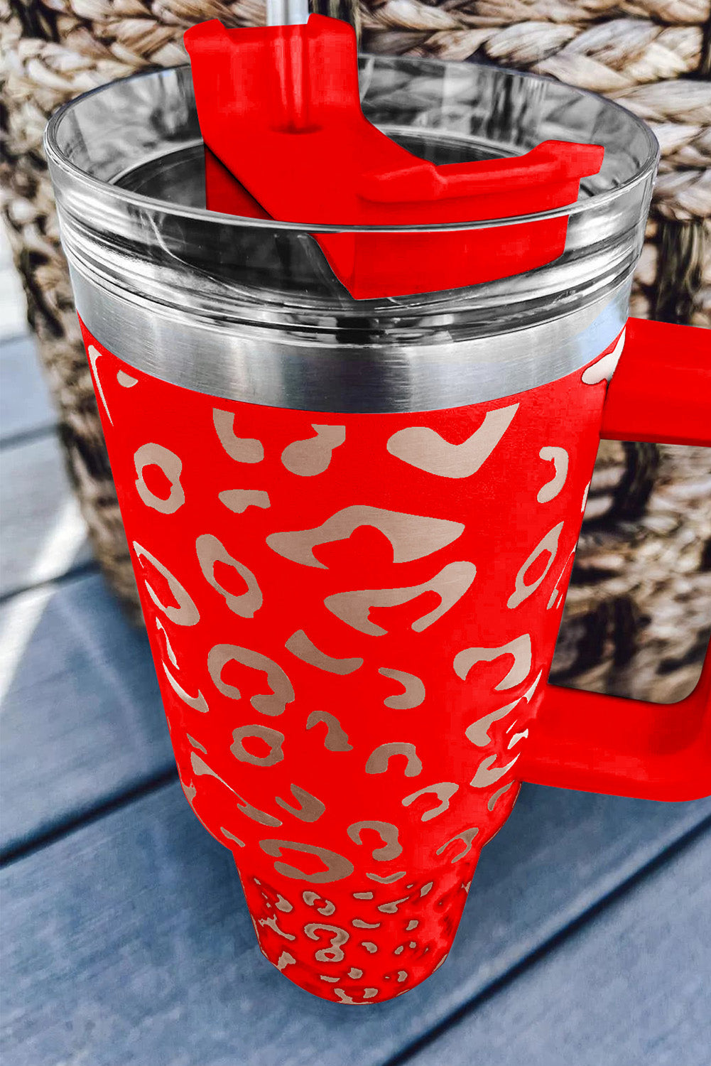 Rose Leopard Spotted 304 Stainless Double Insulated Cup 40oz