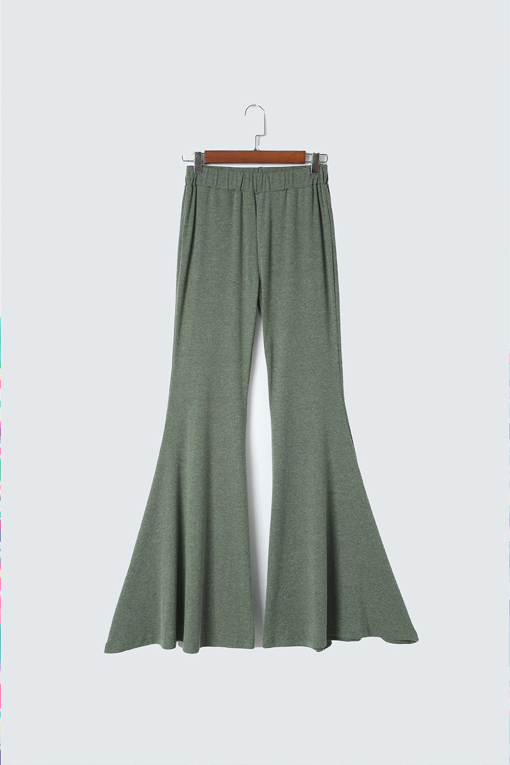 Green High Waist Fit and Flare Pants