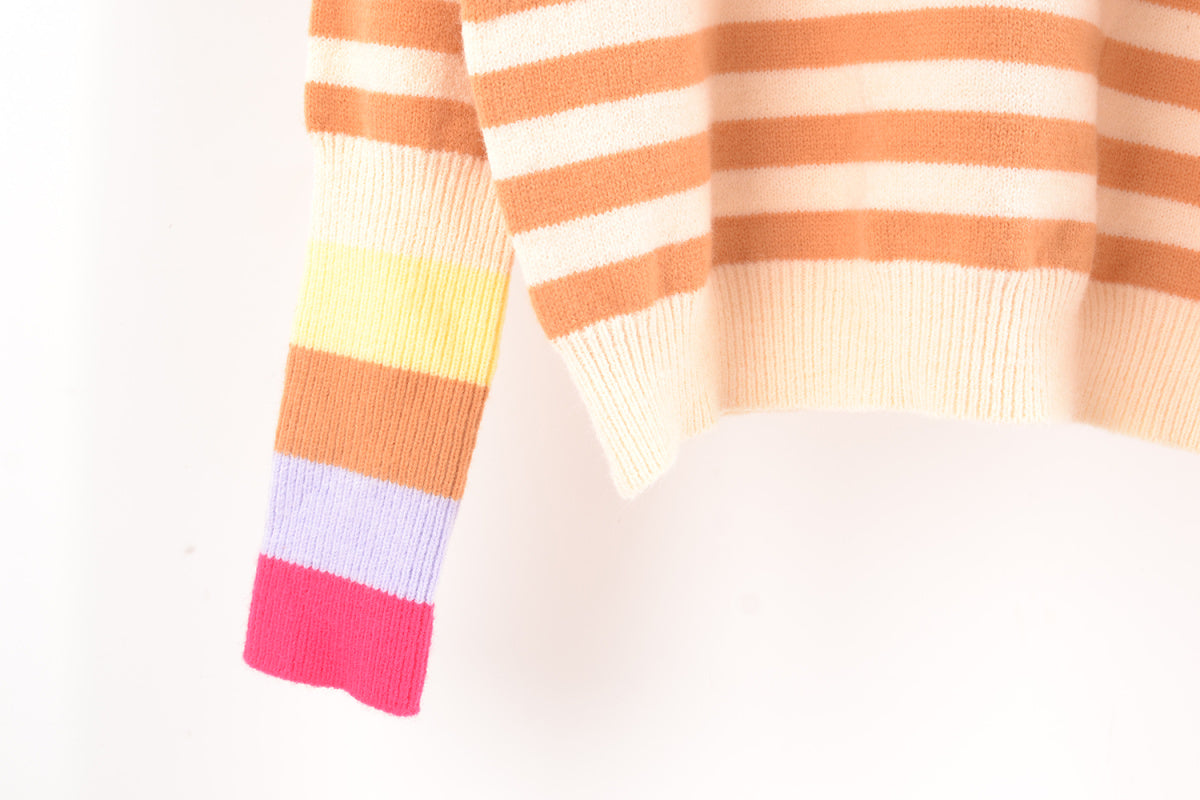 Crew Neck Striped Sweater