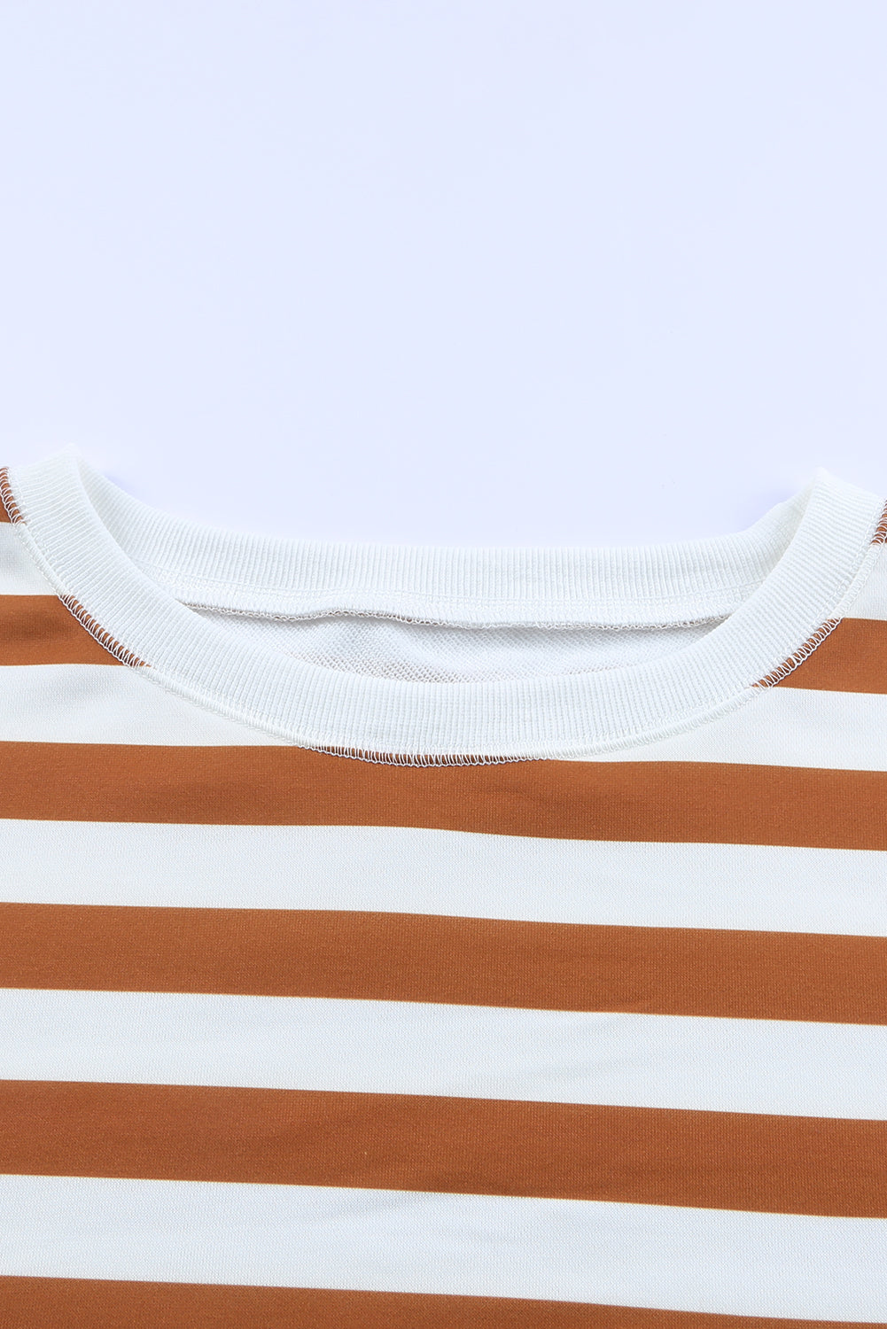 Stripe Drop Shoulder Striped Pullover Sweatshirt