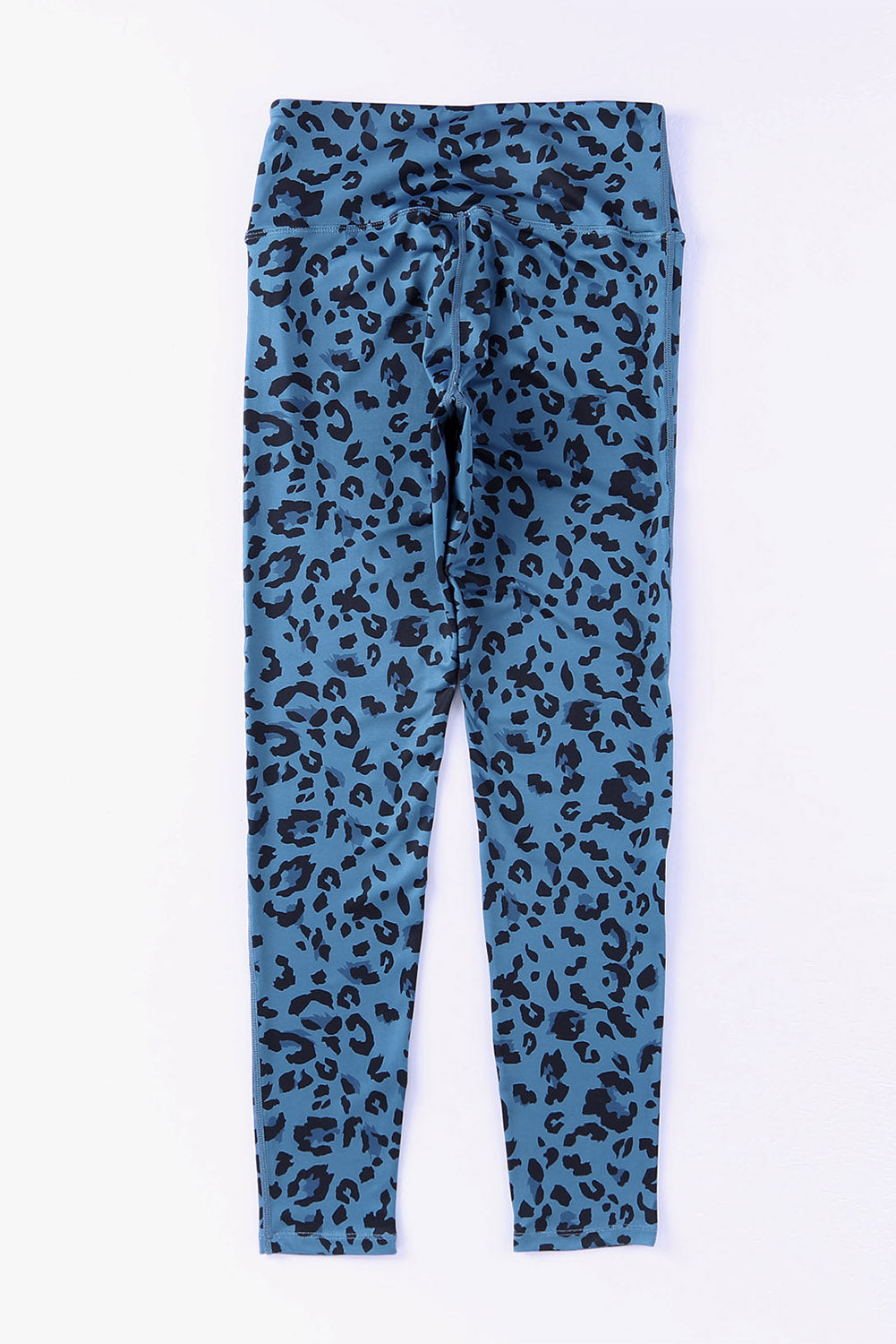 Gray Classic Leopard Print Active Leggings