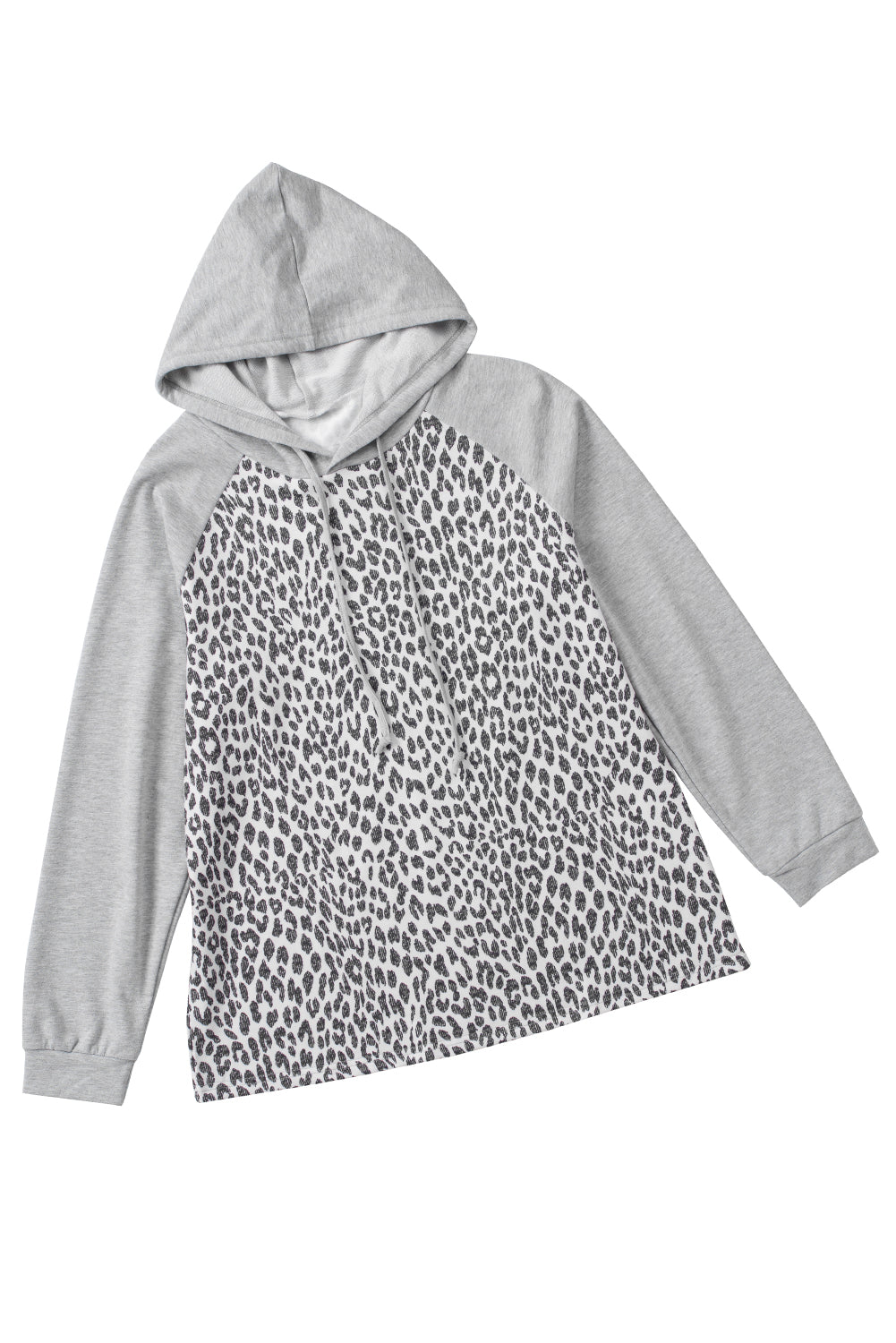 Leopard Plus Leopard Contrast Hood Long Sleeve Hoodie