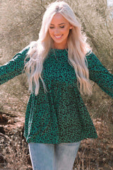 Leopard Long Sleeve Flowy Top