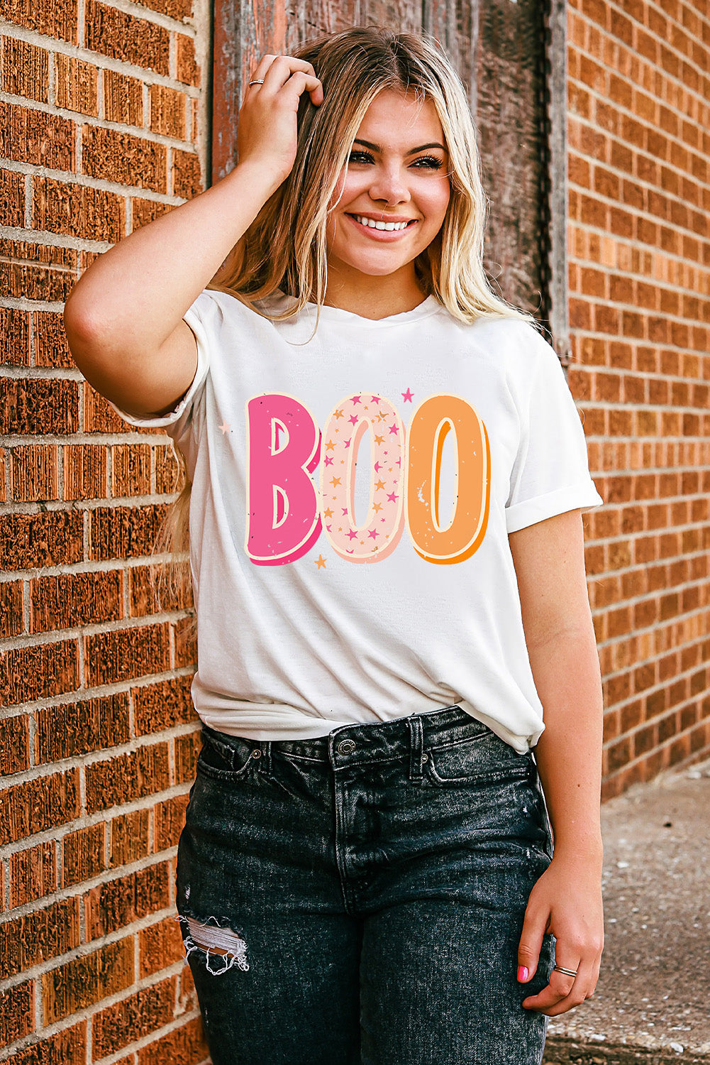 Black Halloween Sunflower Pumpkin Graphic Tee