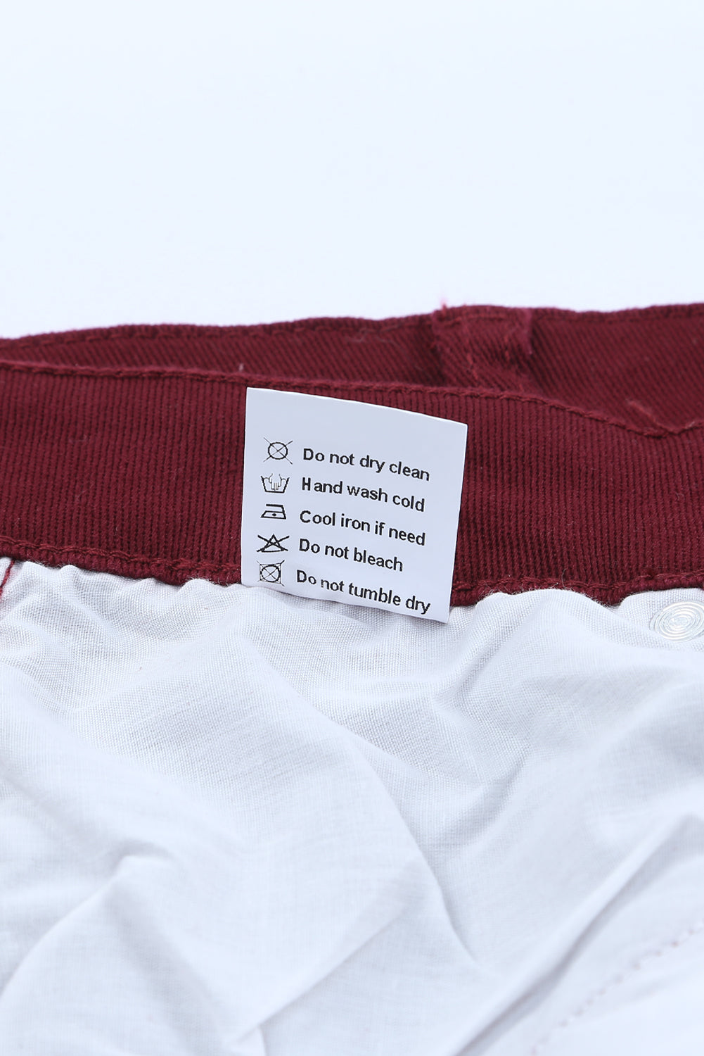 Burgundy High Waist Flare Jeans with Pockets