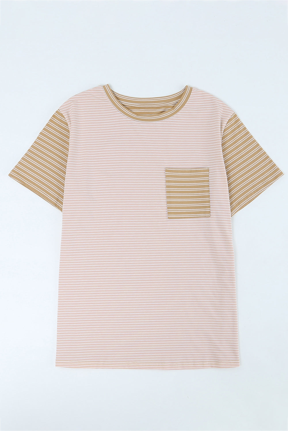 Contrast Striped Patchwork Tee